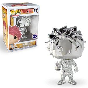 Funko Pop Funimation Exclusive 25th Anniv Silver Chrome 67 Fairy Tail Natsu